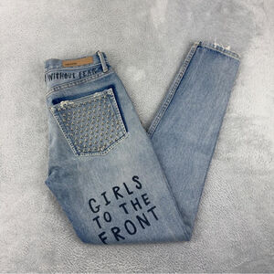 Grlfrnd NWT Women's Size 25 Actual 26x28 Karolina High Rise Skinny Jeans Judas